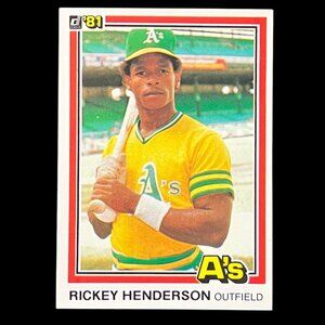 Rickey Henderson 2nd Year 1981 Donruss #119 - Oakland A's – NM or Better - HOF